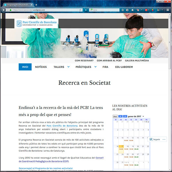 Nace el Portal de Difusión de la Ciencia del Parc Científic de Barcelona