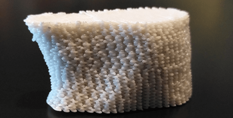 Piezas impresas en 3D que se convierten en hueso real
