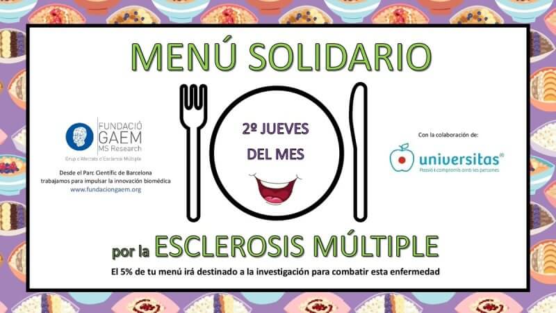 “Menú solidario por la esclerosis múltiple” en el Parc Científic de Barcelona