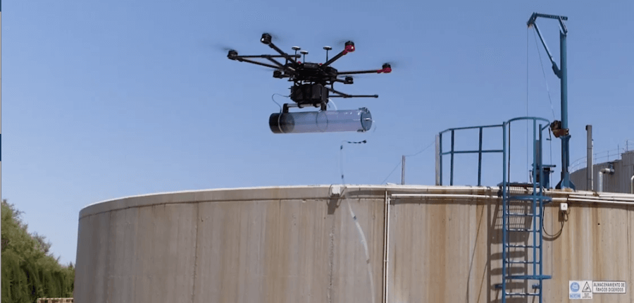 DAM and IBEC develop a drone that improves odor management in water treatment plants