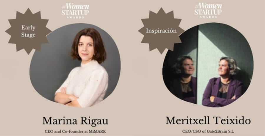Marina Rigau and Meritxell Teixidó, prizewinners in the Women Startup Awards 2022