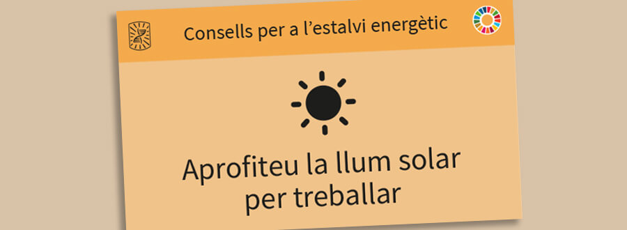 Aprofiteu la llum solar per treballar